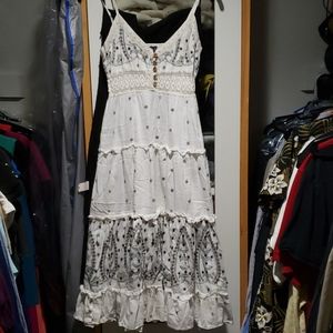 Lotus spaghetti strap cotton dress
